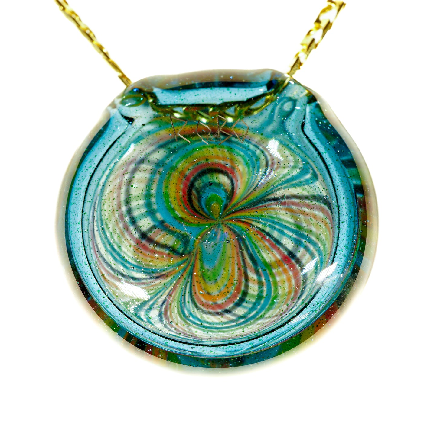 Blue Stardust Rainbow Retti Opal Pendant no.8