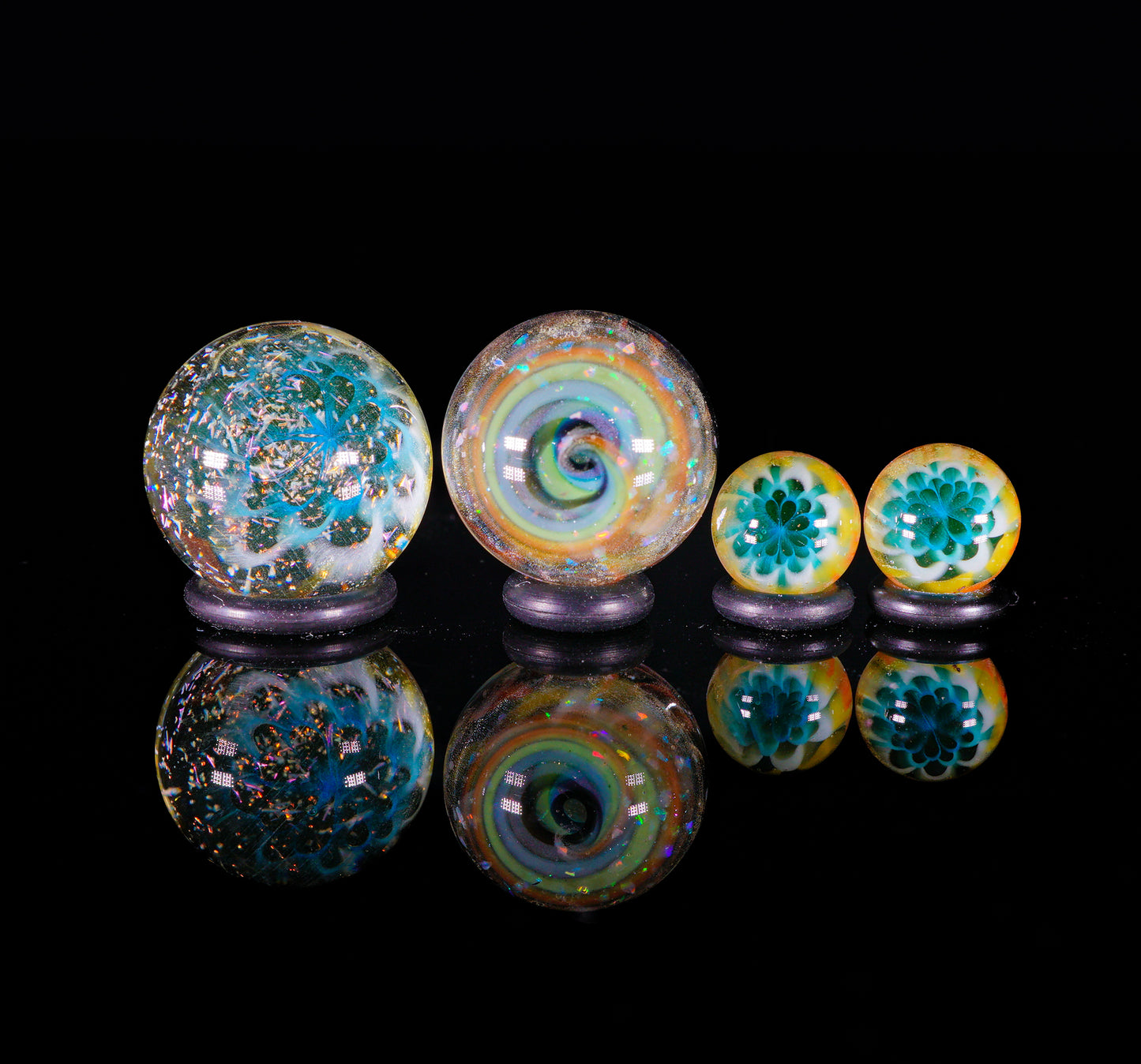 Dichro and Crushed Opal Valve and Terp Pearl Set (4 pcs)