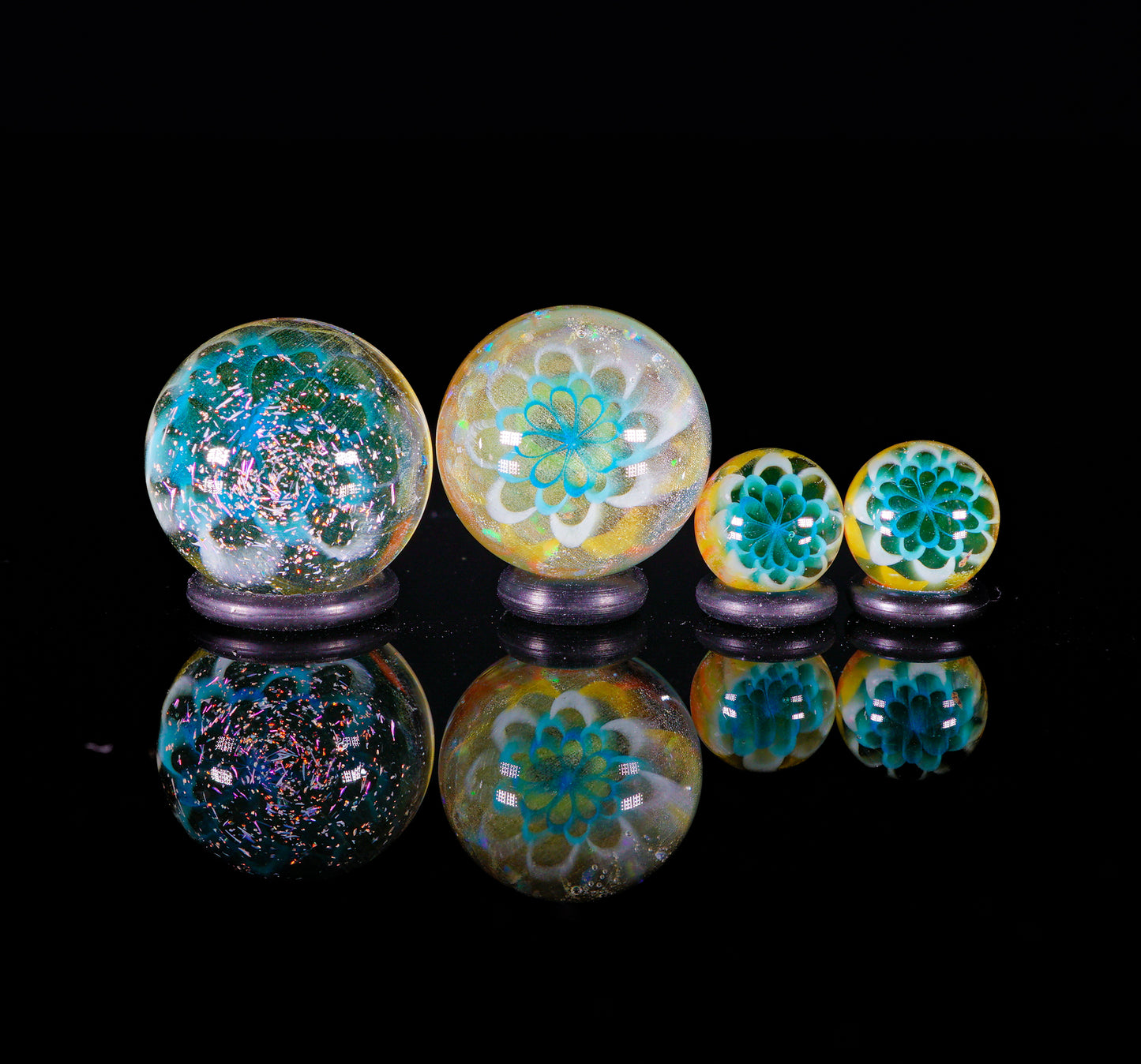 Dichro and Crushed Opal Valve and Terp Pearl Set (4 pcs)