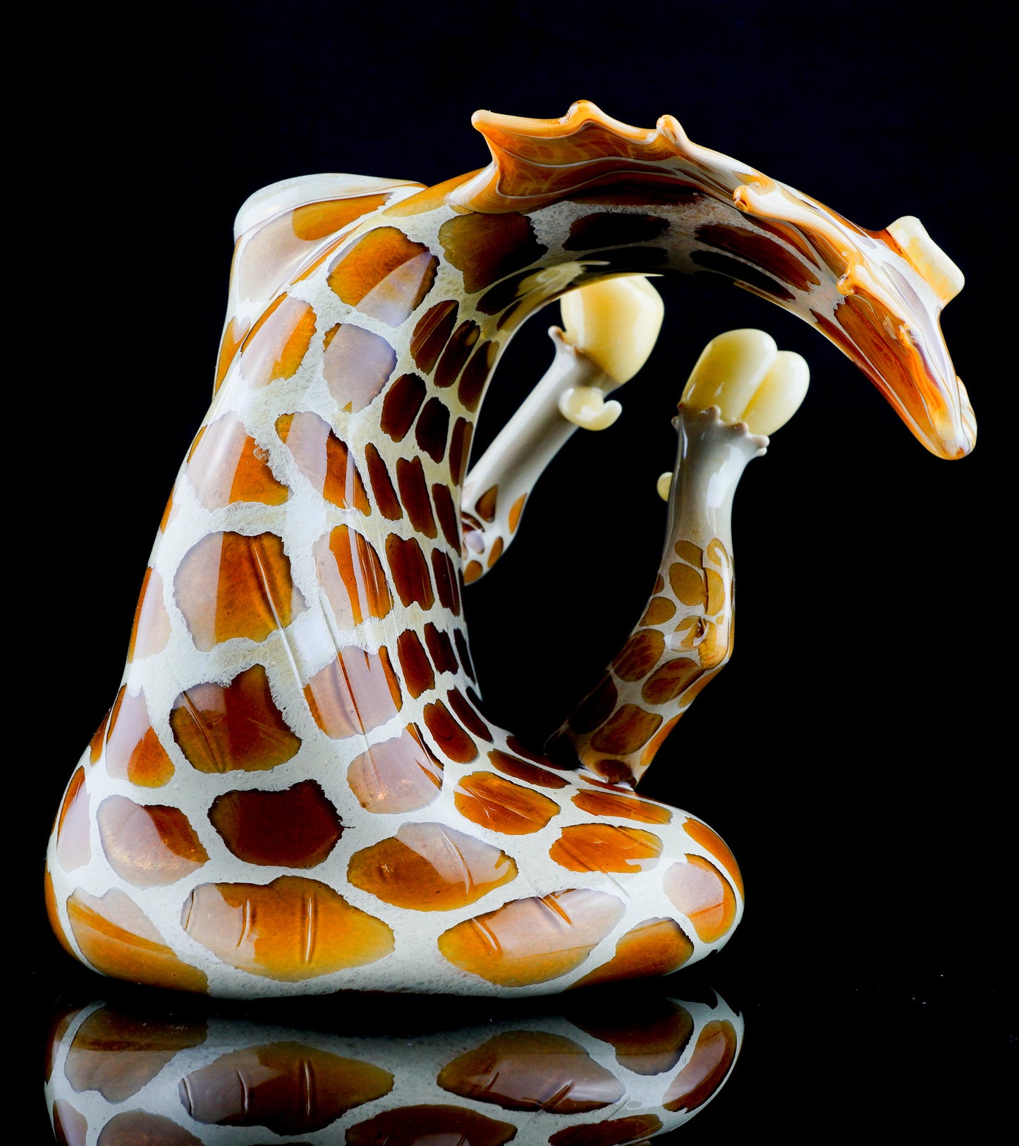 Giraffe Wipeout Wave + Surfboard Pendant