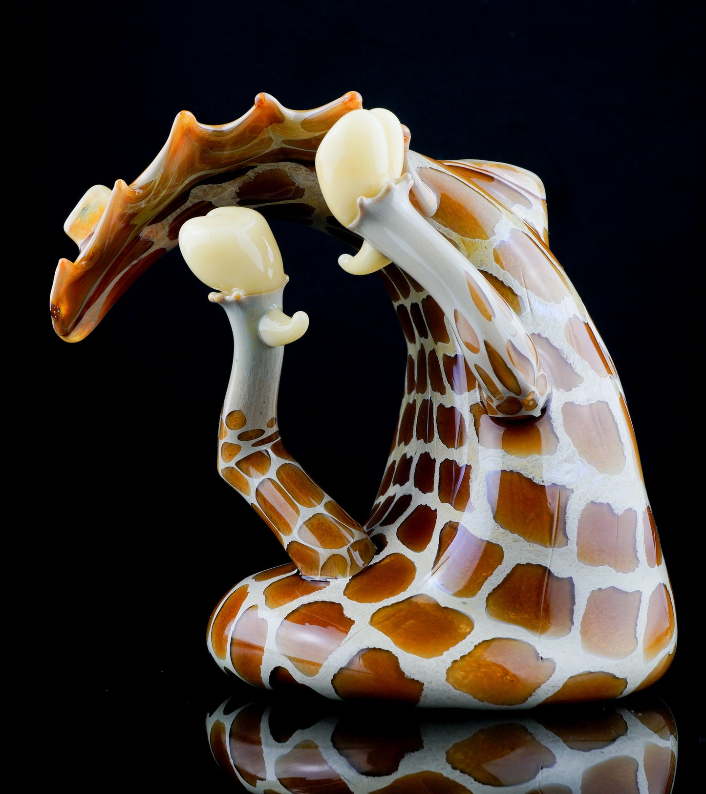 Giraffe Wipeout Wave + Surfboard Pendant