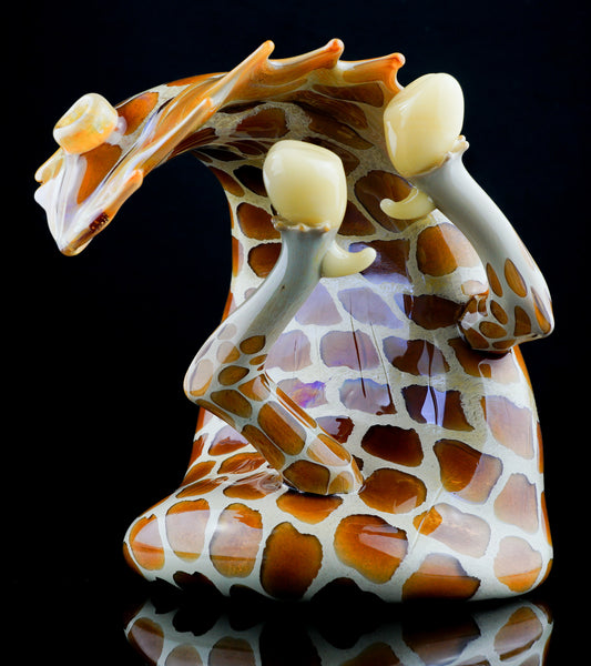 Giraffe Wipeout Wave + Surfboard Pendant