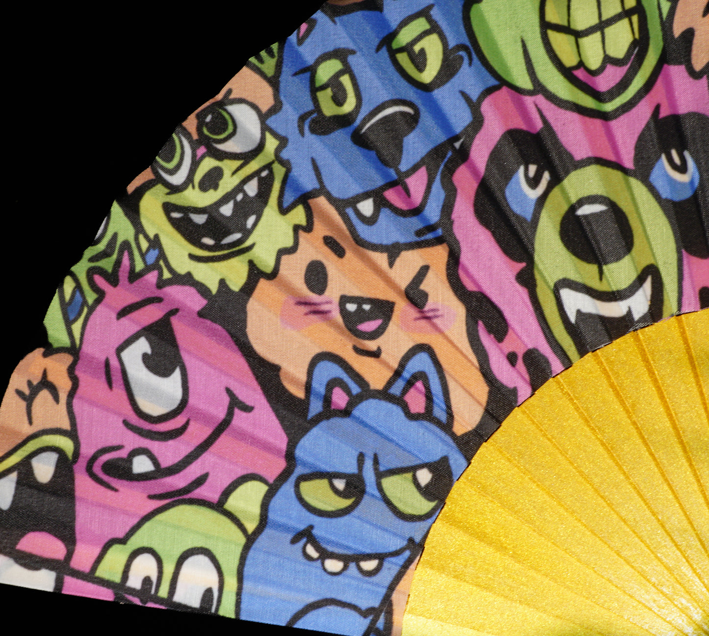 Gold Monster Folding Fans + Art Print