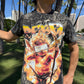 “Love is Blind” REBEL Cupid Angel Bleach Dye T-Shirt (Medium)
