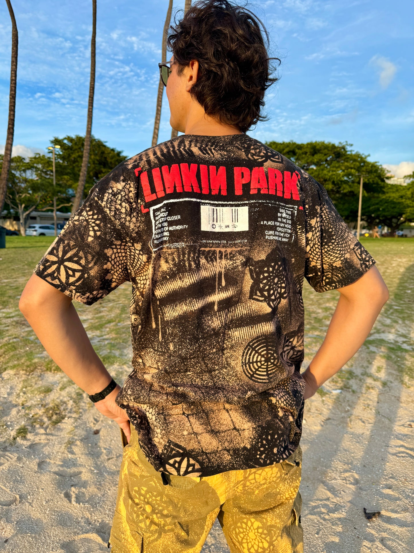 Official Linkin Park Hybrid Theory Bleach Dyed T-Shirt (XL)