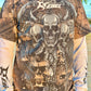Skull REBEL Bleach Dye T-Shirt (Large)