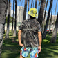 “Love is Blind” REBEL Cupid Angel Bleach Dye T-Shirt (Medium)