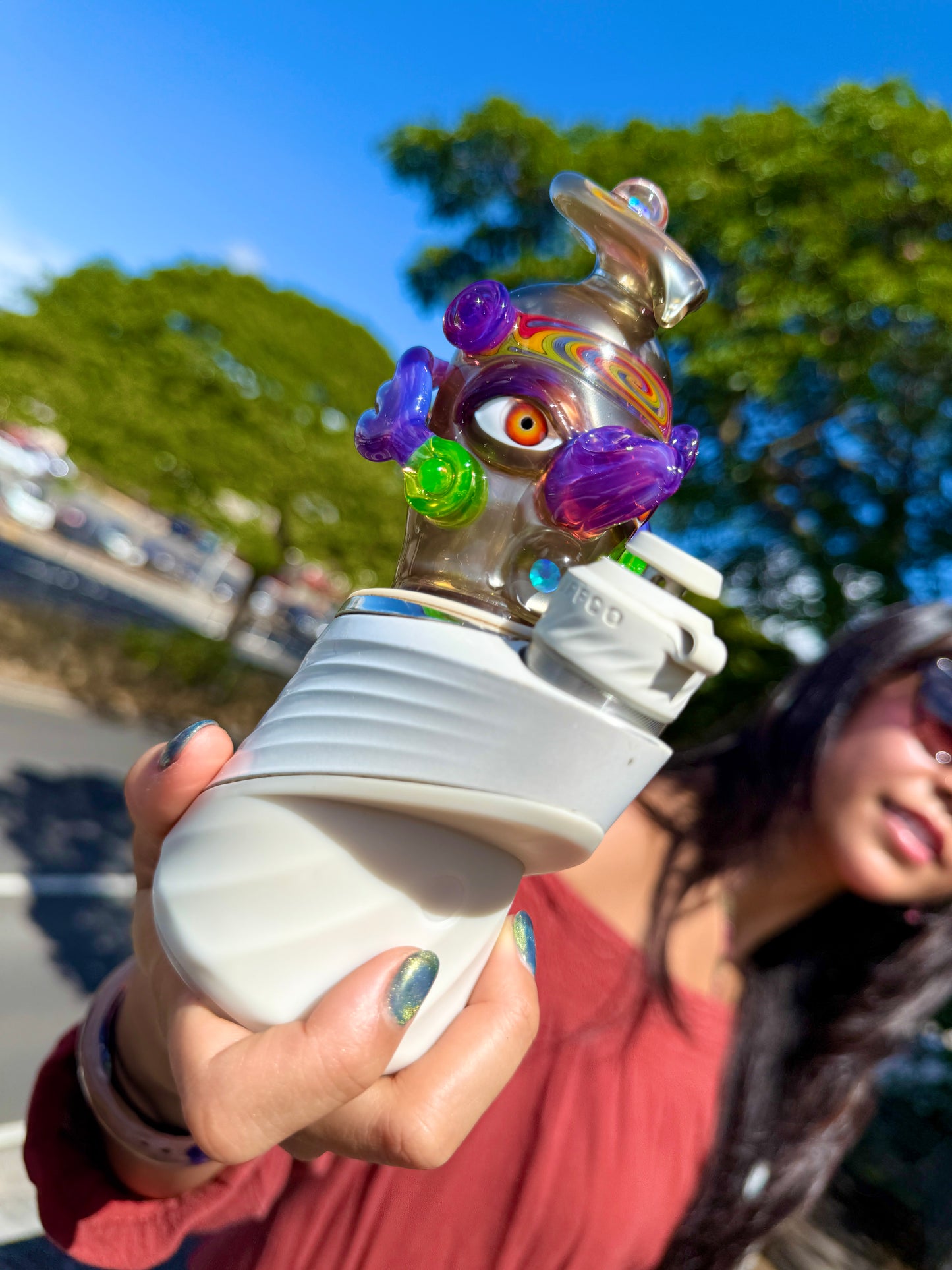 Deluxe UV Winged Bird Head Wet Peak Top