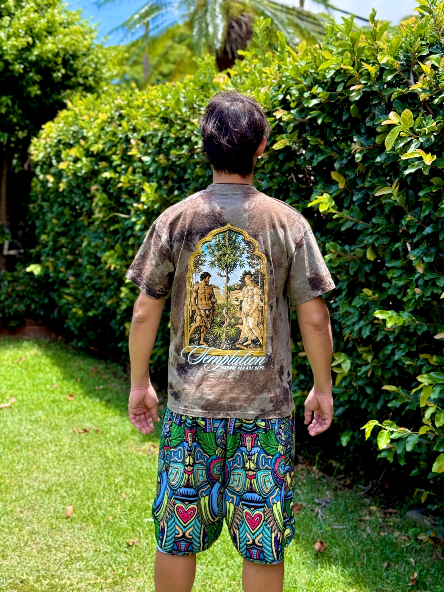 Four-Twenty Adam and Eve Bleach Dye T-shirt (Small)