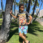 “Love is Blind” REBEL Cupid Angel Bleach Dye T-Shirt (Medium)