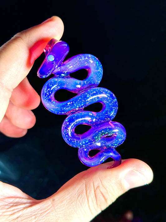Royal Jelly Crushed Opal Snake Pendant