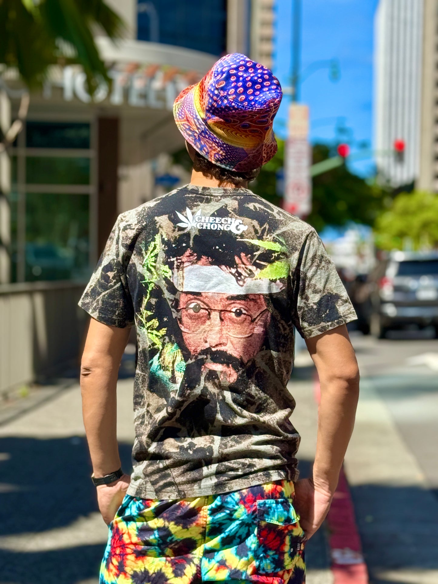 Cheech & Chong Bleach Dye T-Shirt (Medium)
