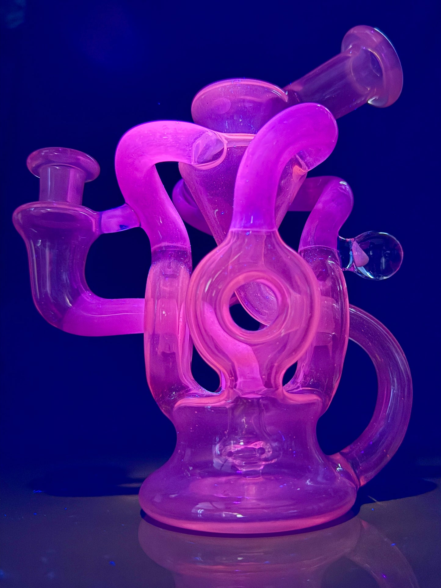 Shifty Peach & Gold Purple over UV White Satin QDR