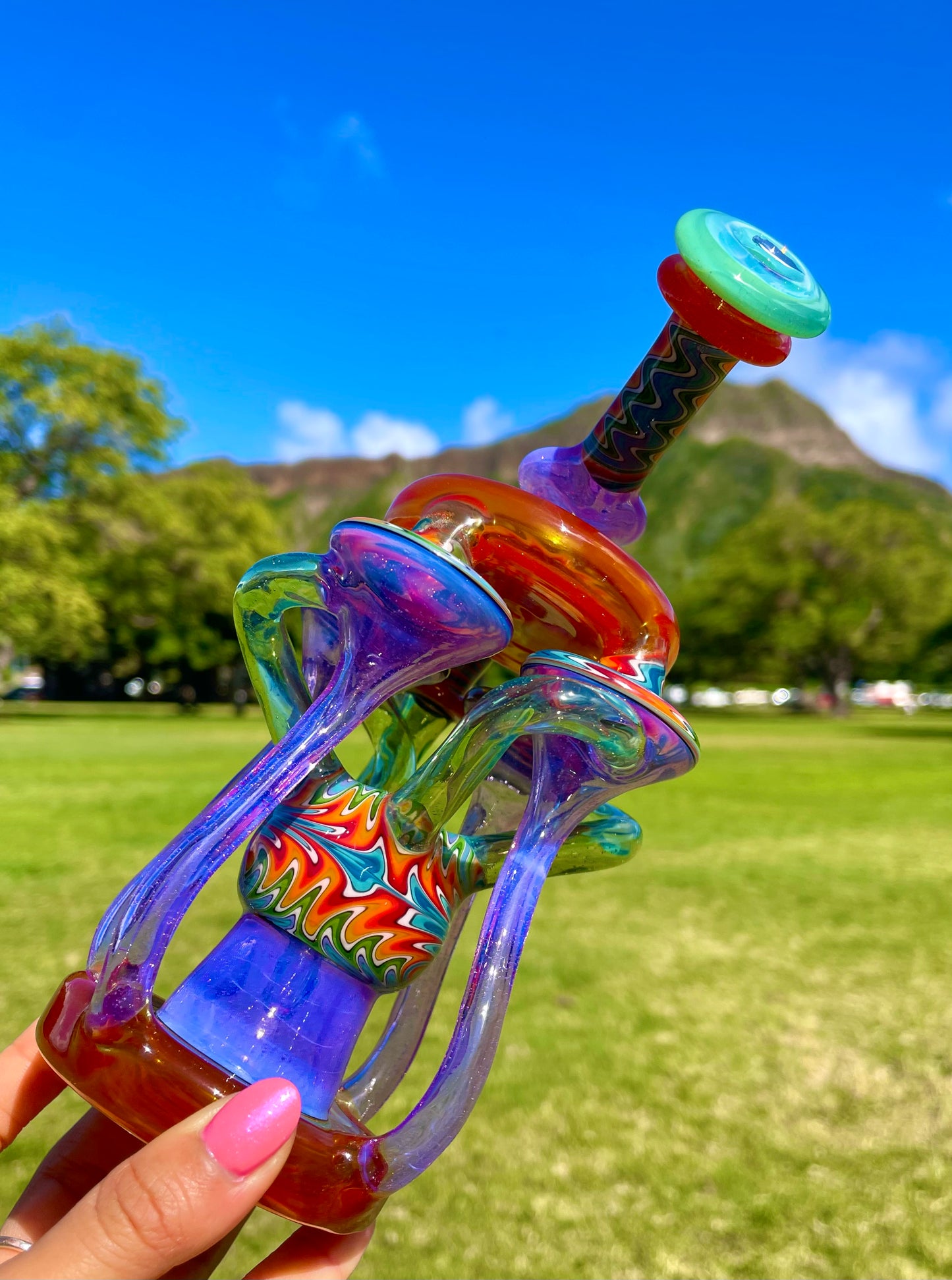 Rainbow Wigwag Quad Spinner