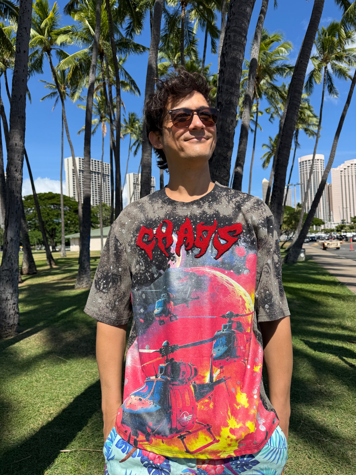 CHAOS Bleach Dye T-Shirt (Large)
