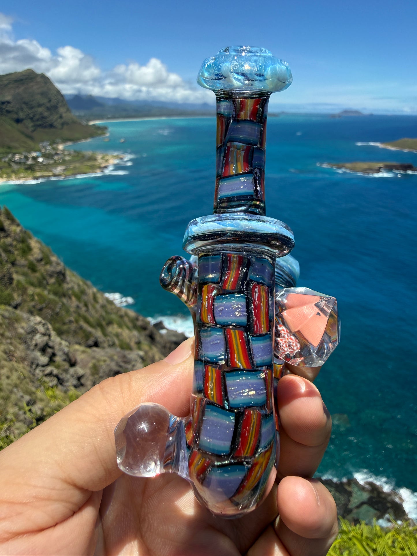 Faceted UV Fire and Ice Dichro Chip Stack Sherlock