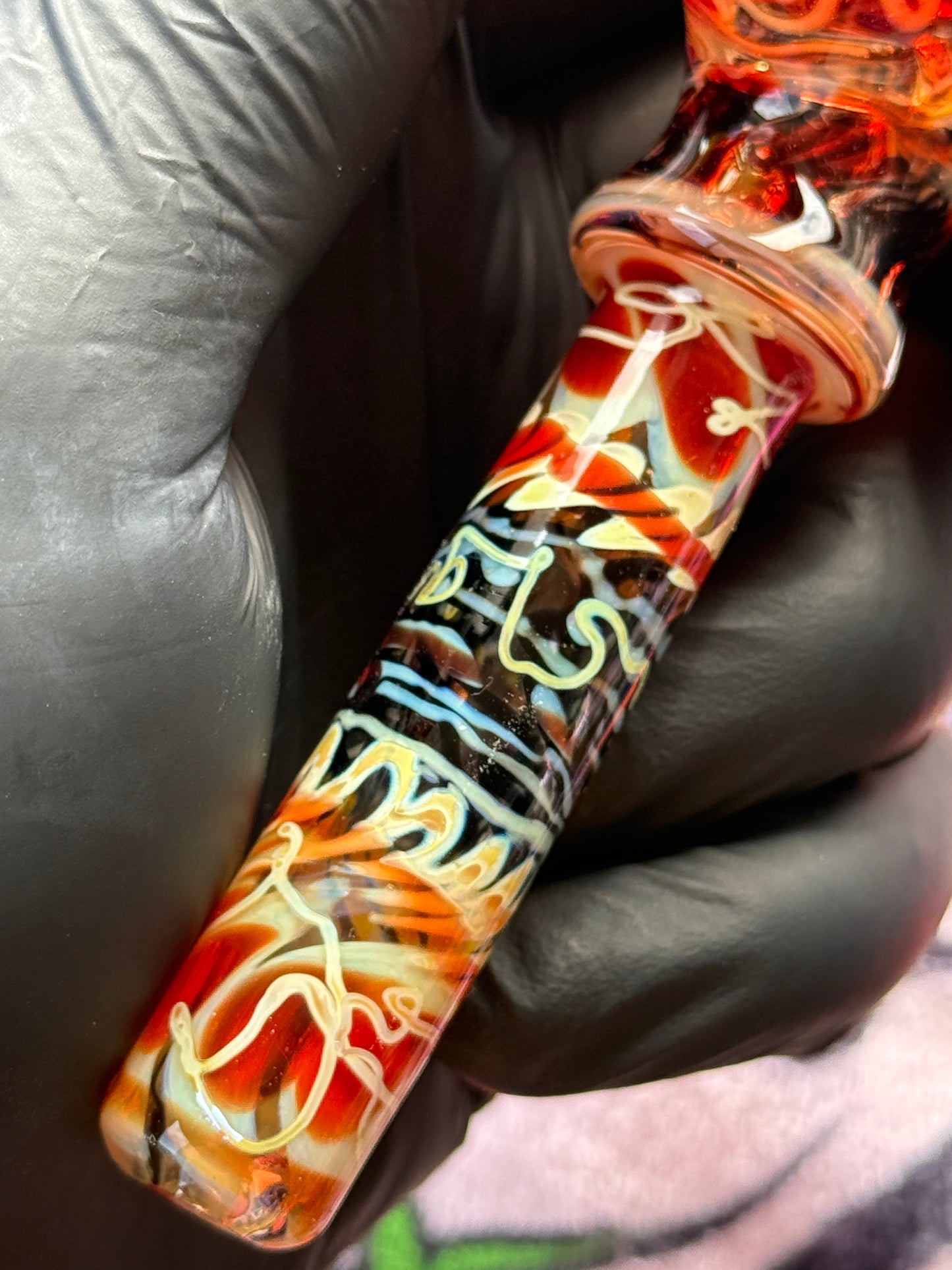 Squiggle Patternwork Corn Cob Pipe