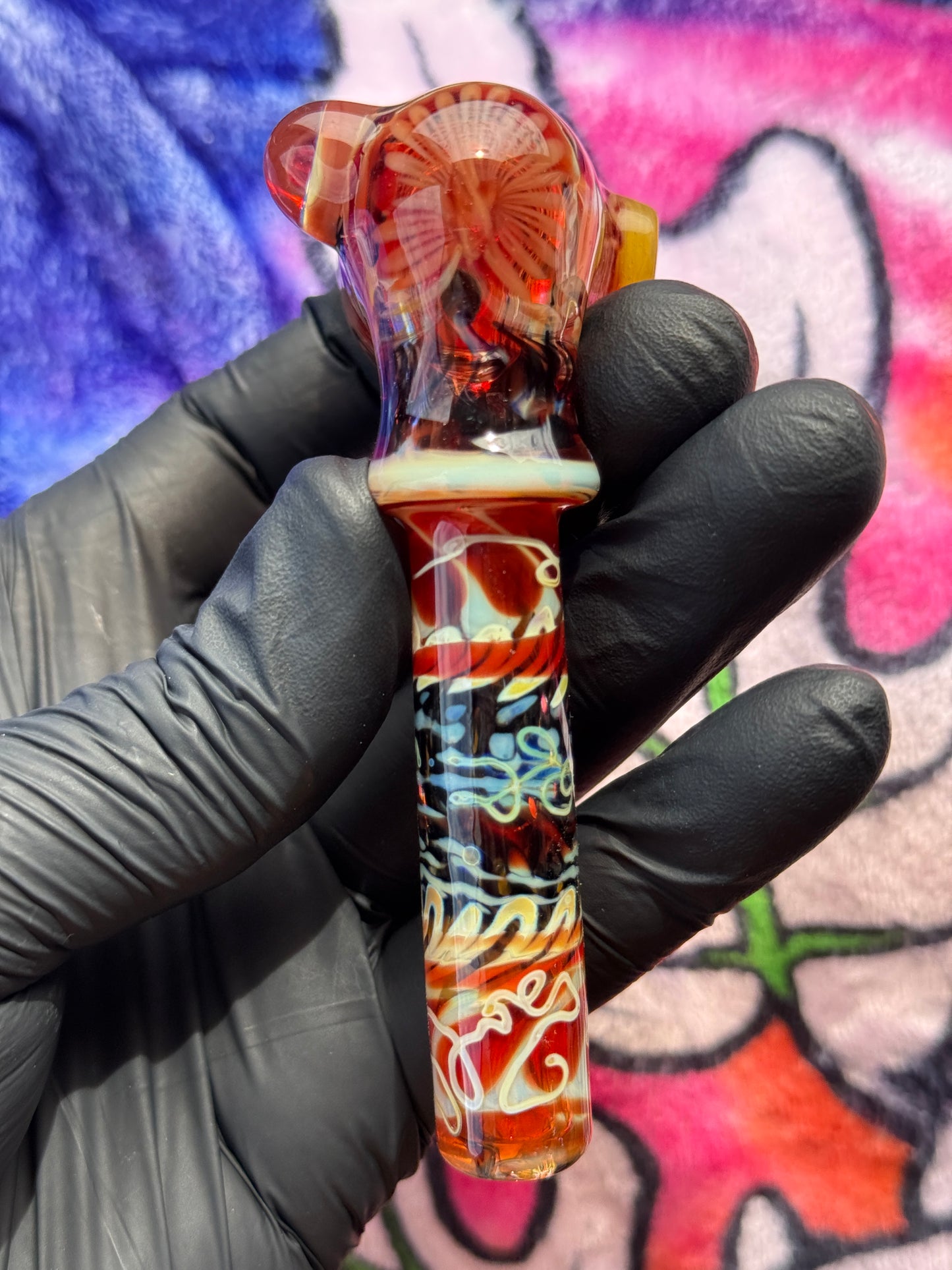 Squiggle Patternwork Corn Cob Pipe
