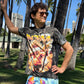 “Love is Blind” REBEL Cupid Angel Bleach Dye T-Shirt (Medium)