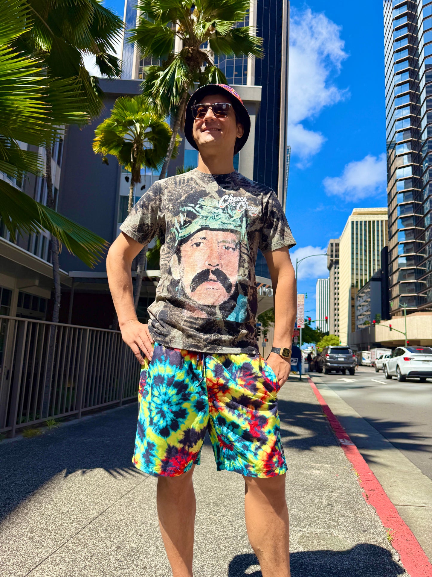 Cheech & Chong Bleach Dye T-Shirt (Medium)