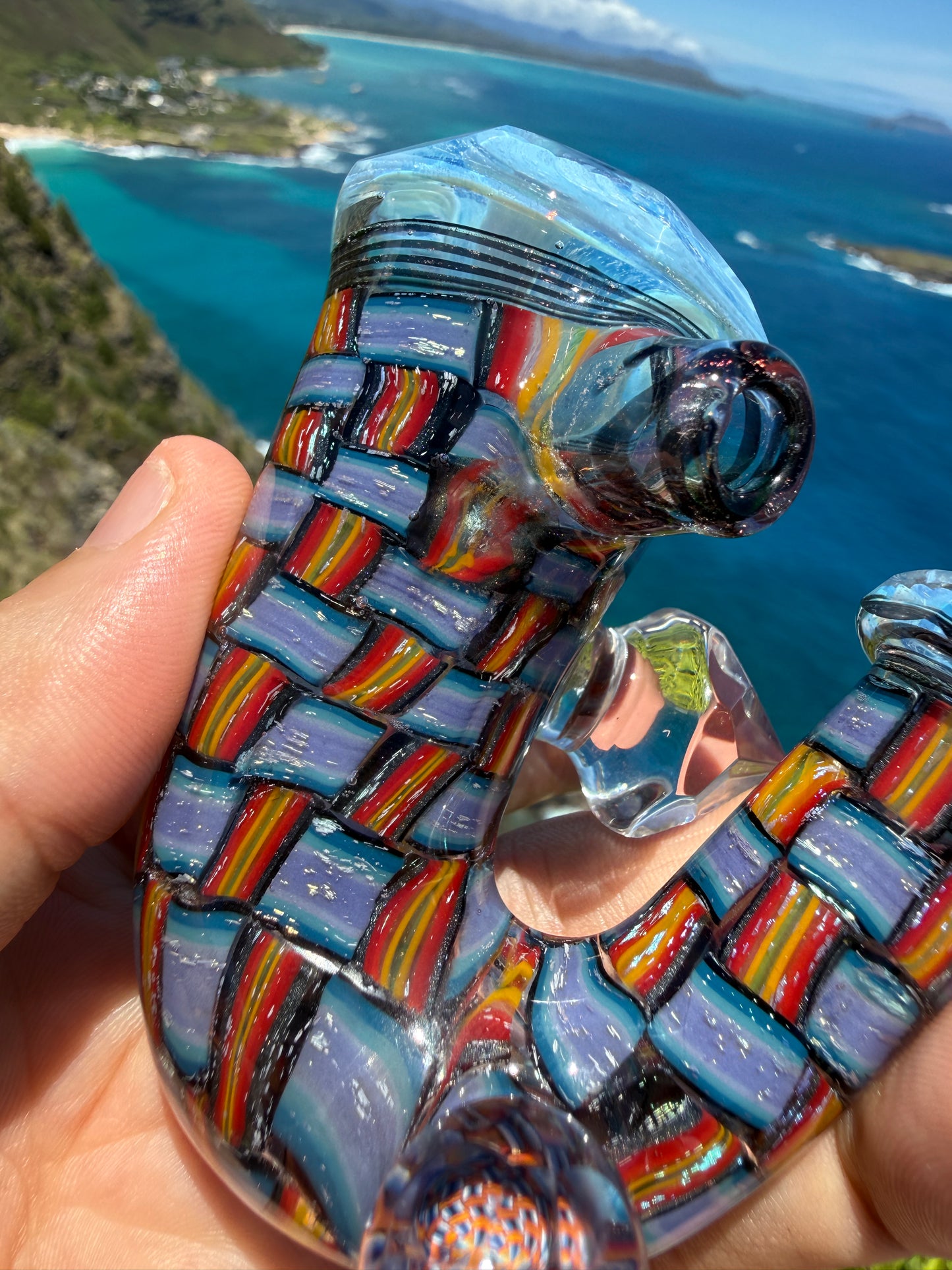 Faceted UV Fire and Ice Dichro Chip Stack Sherlock