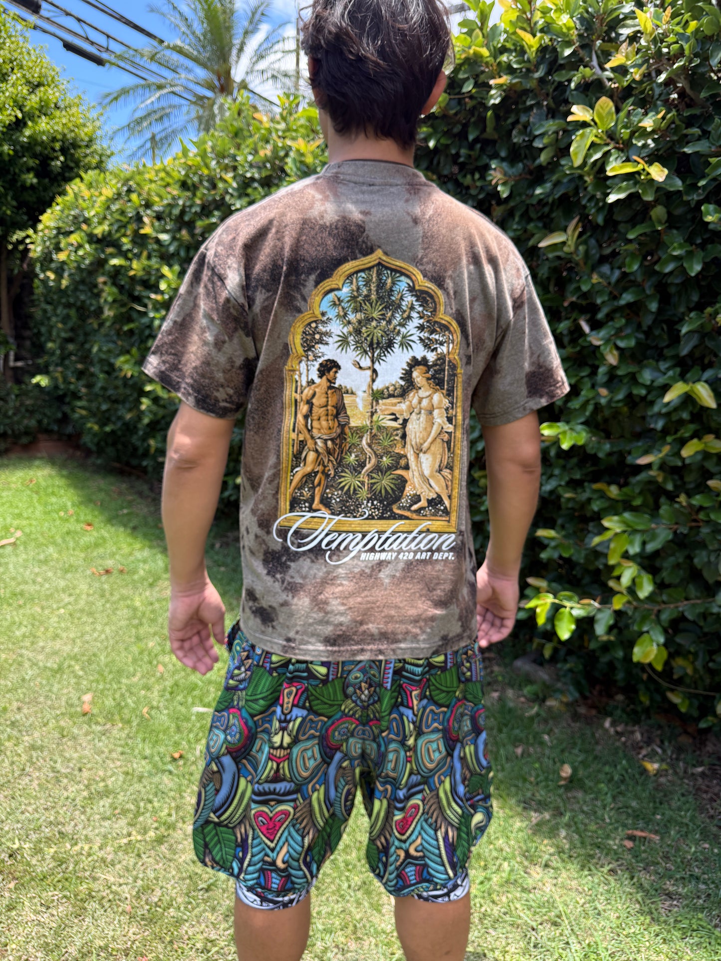 Four-Twenty Adam and Eve Bleach Dye T-shirt (Small)