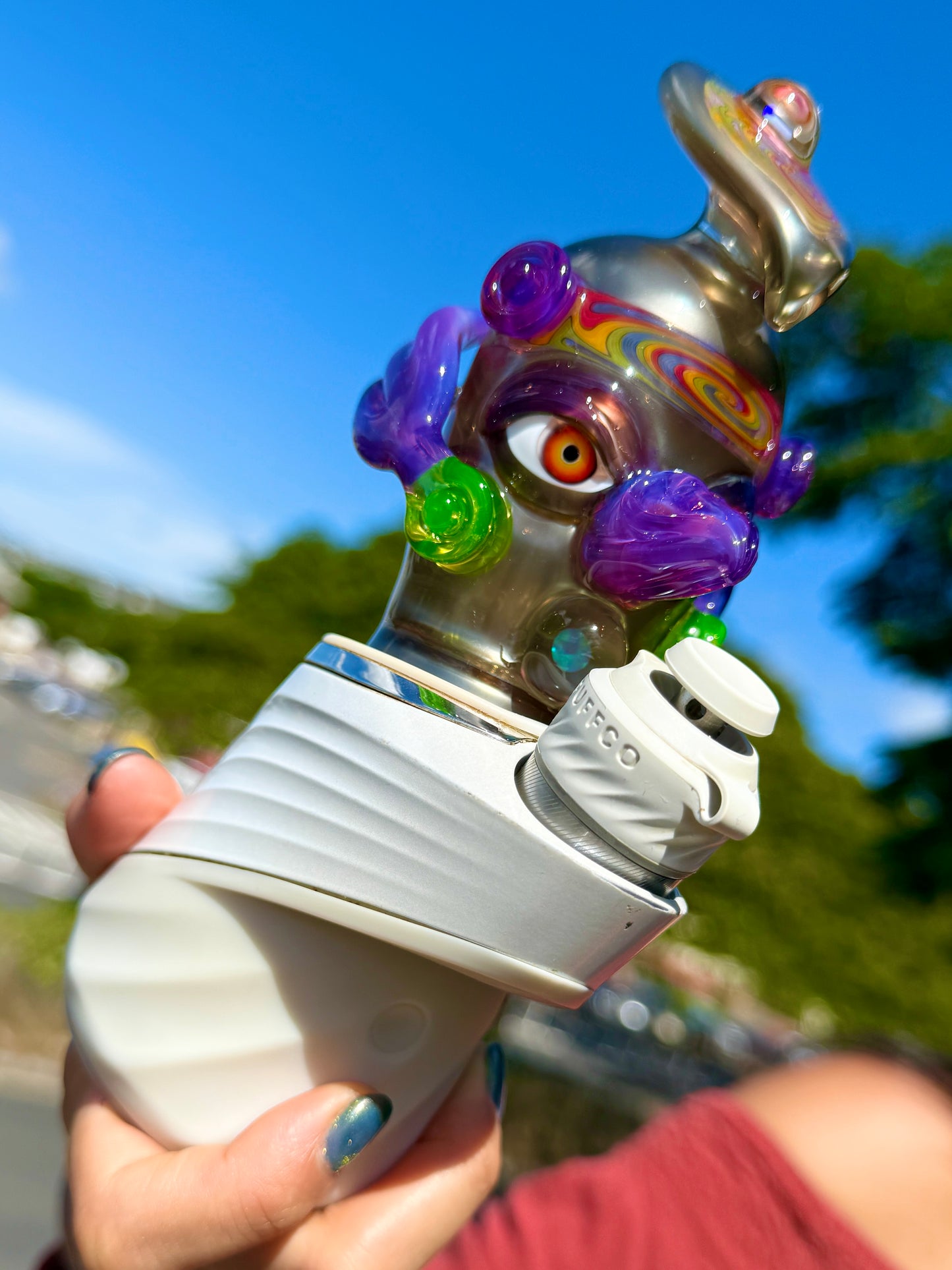 Deluxe UV Winged Bird Head Wet Peak Top