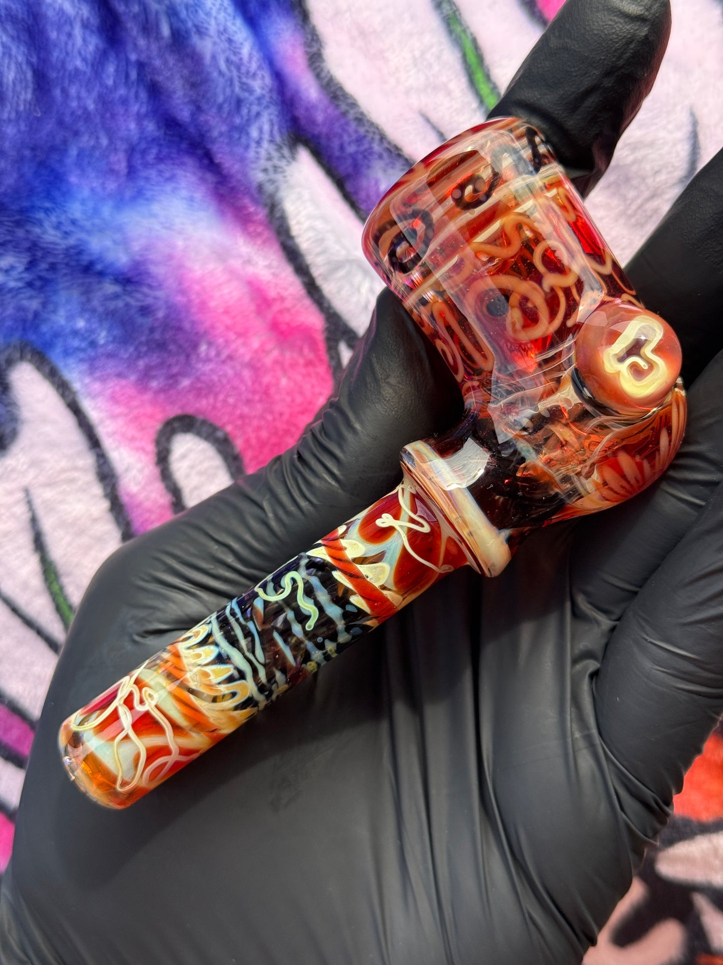 Squiggle Patternwork Corn Cob Pipe
