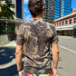 Embroidered Homies Hoodie Masked Bart Bleach Dye T-Shirt (Medium)