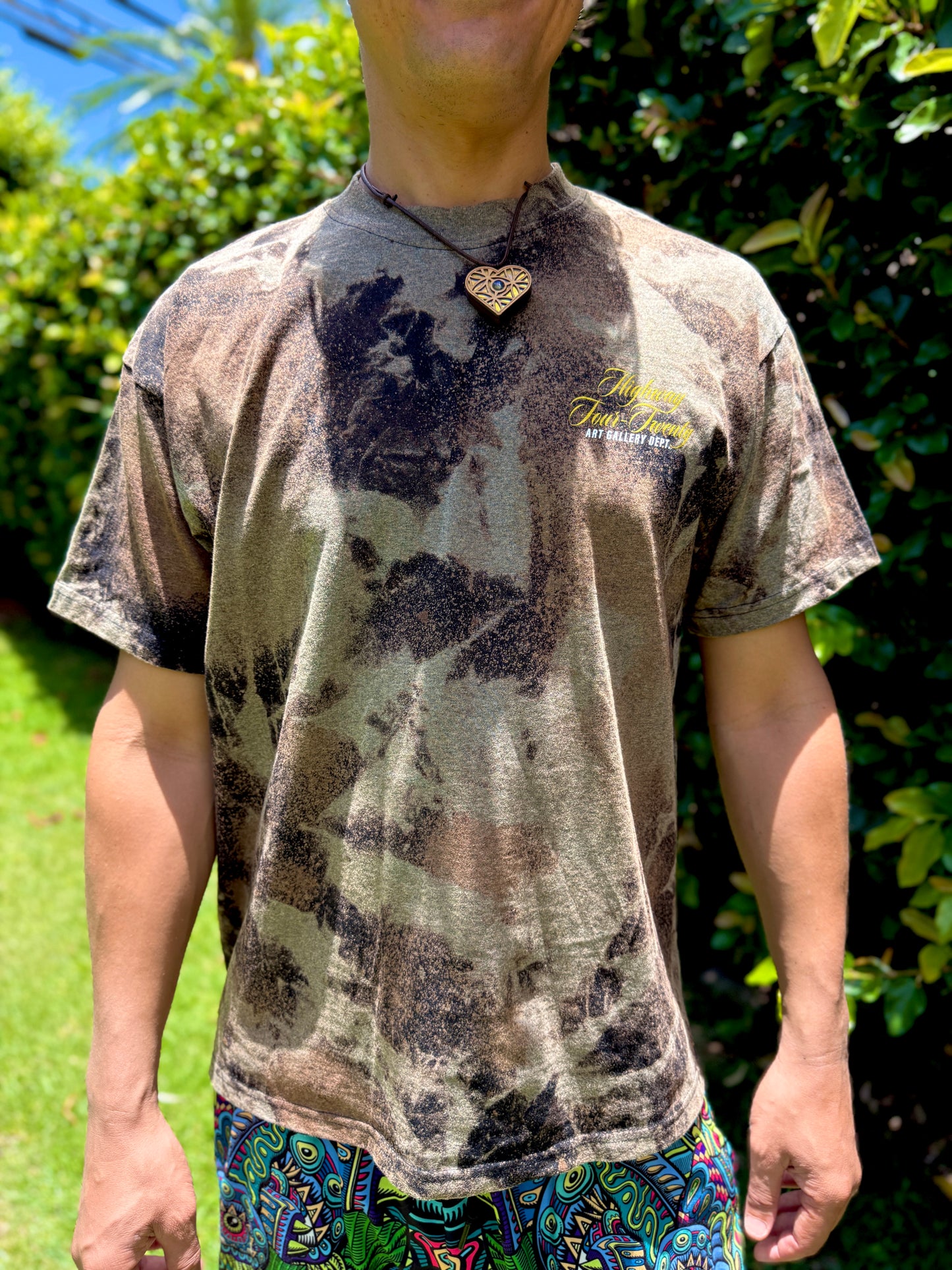Four-Twenty Adam and Eve Bleach Dye T-shirt (Small)