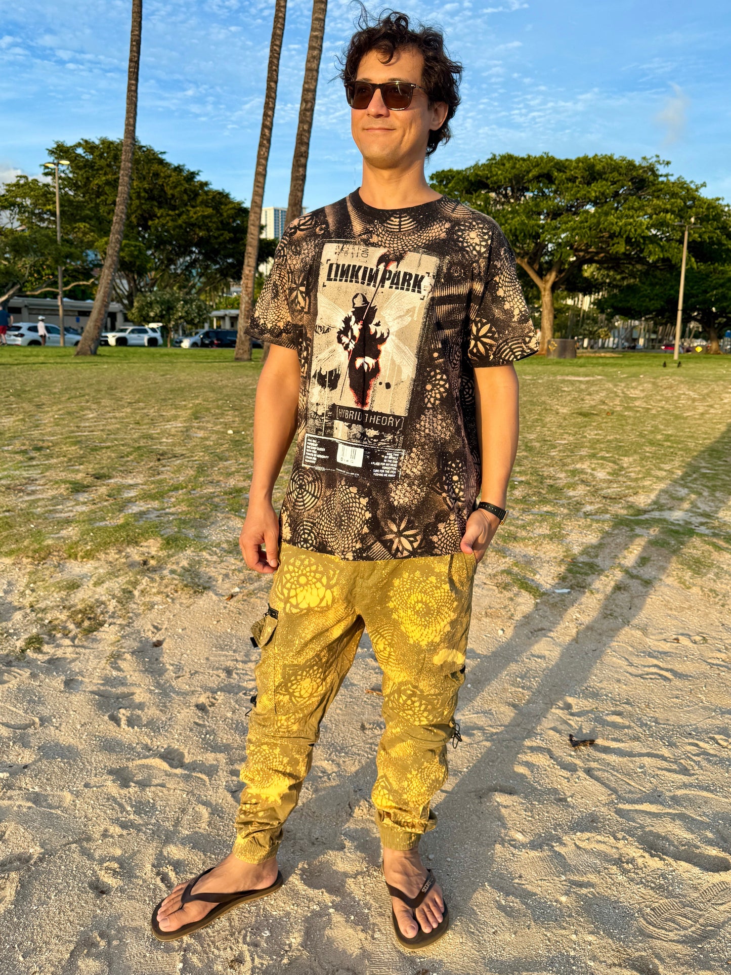 Official Linkin Park Hybrid Theory Bleach Dyed T-Shirt (XL)