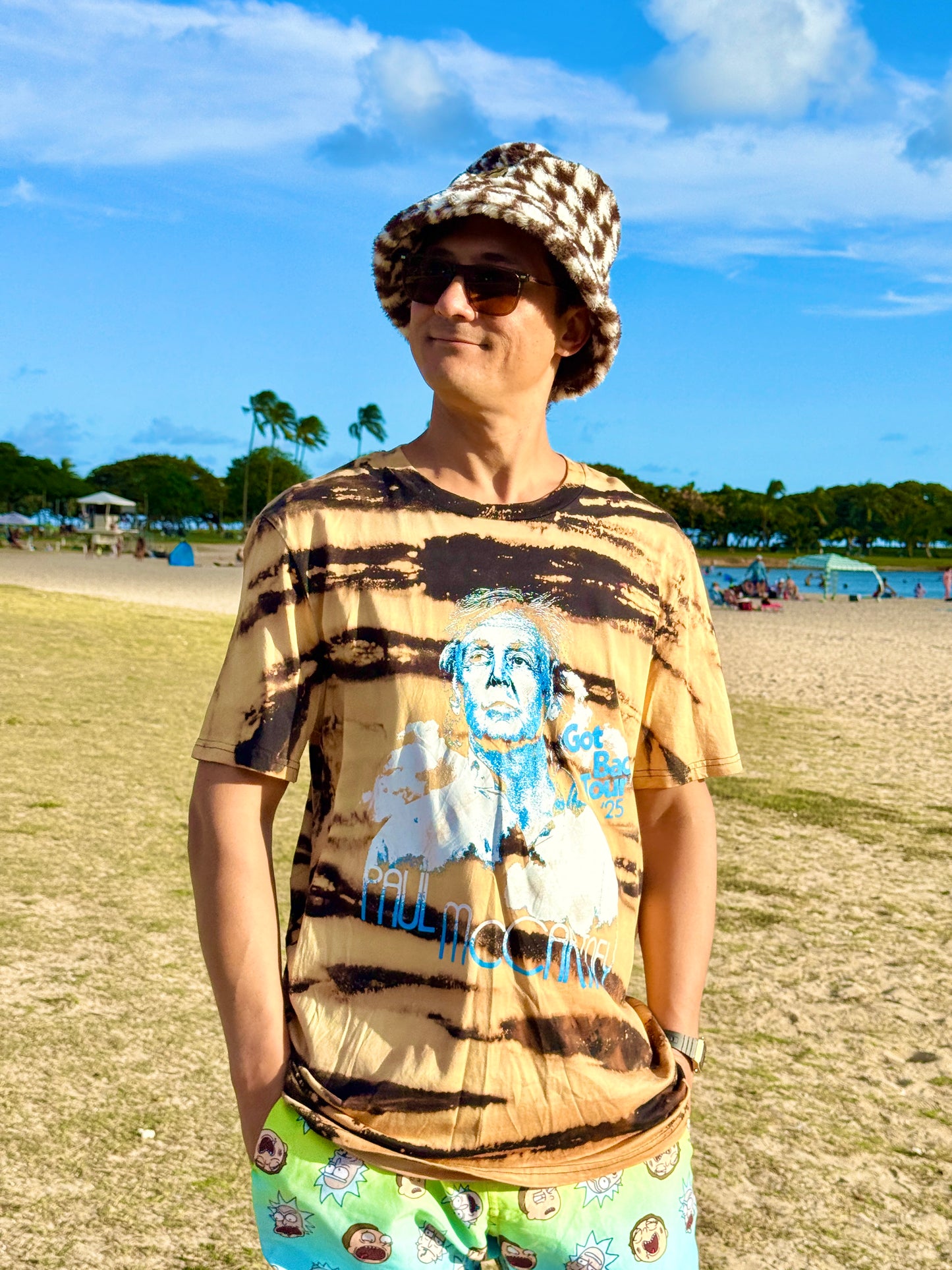 Paul McCartney Bleach Dye T-shirt (X-Large)