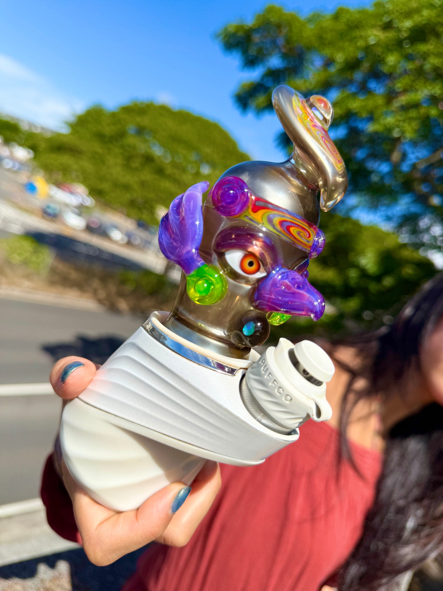 Deluxe UV Winged Bird Head Wet Peak Top