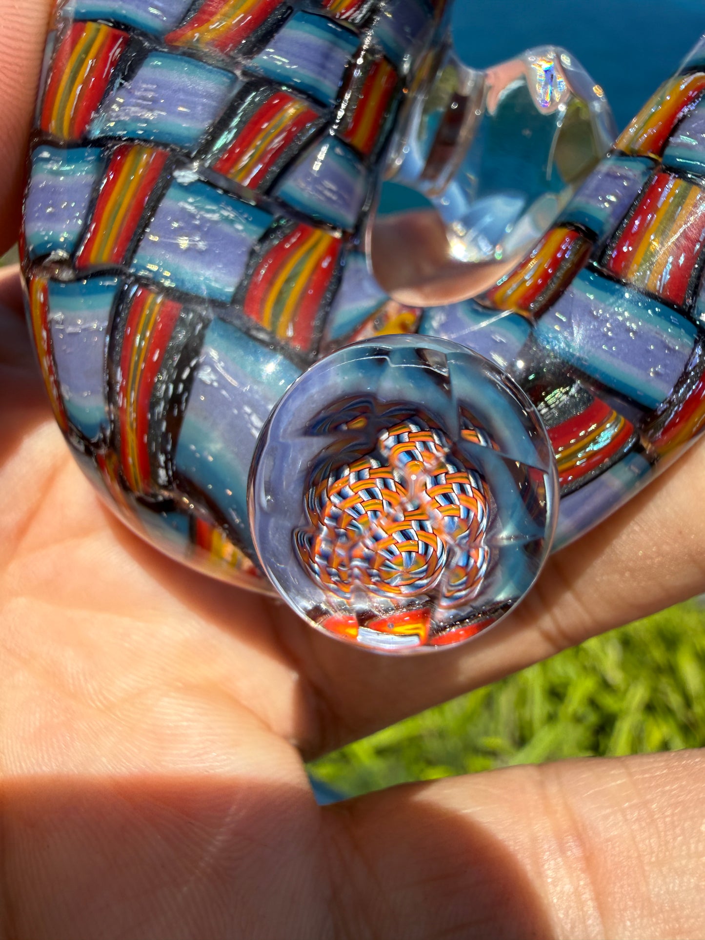 Faceted UV Fire and Ice Dichro Chip Stack Sherlock