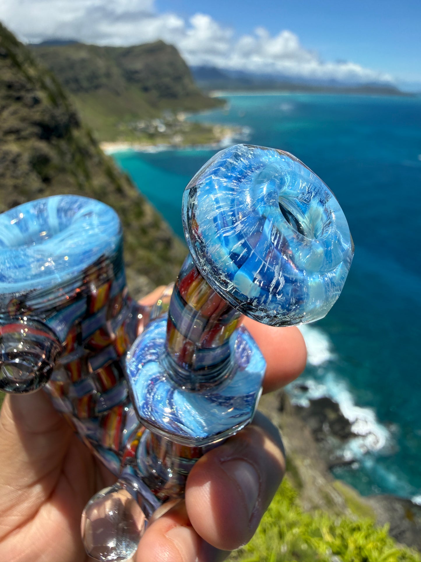 Faceted UV Fire and Ice Dichro Chip Stack Sherlock