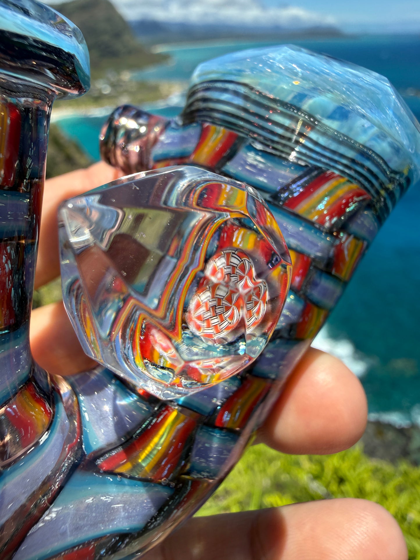 Faceted UV Fire and Ice Dichro Chip Stack Sherlock