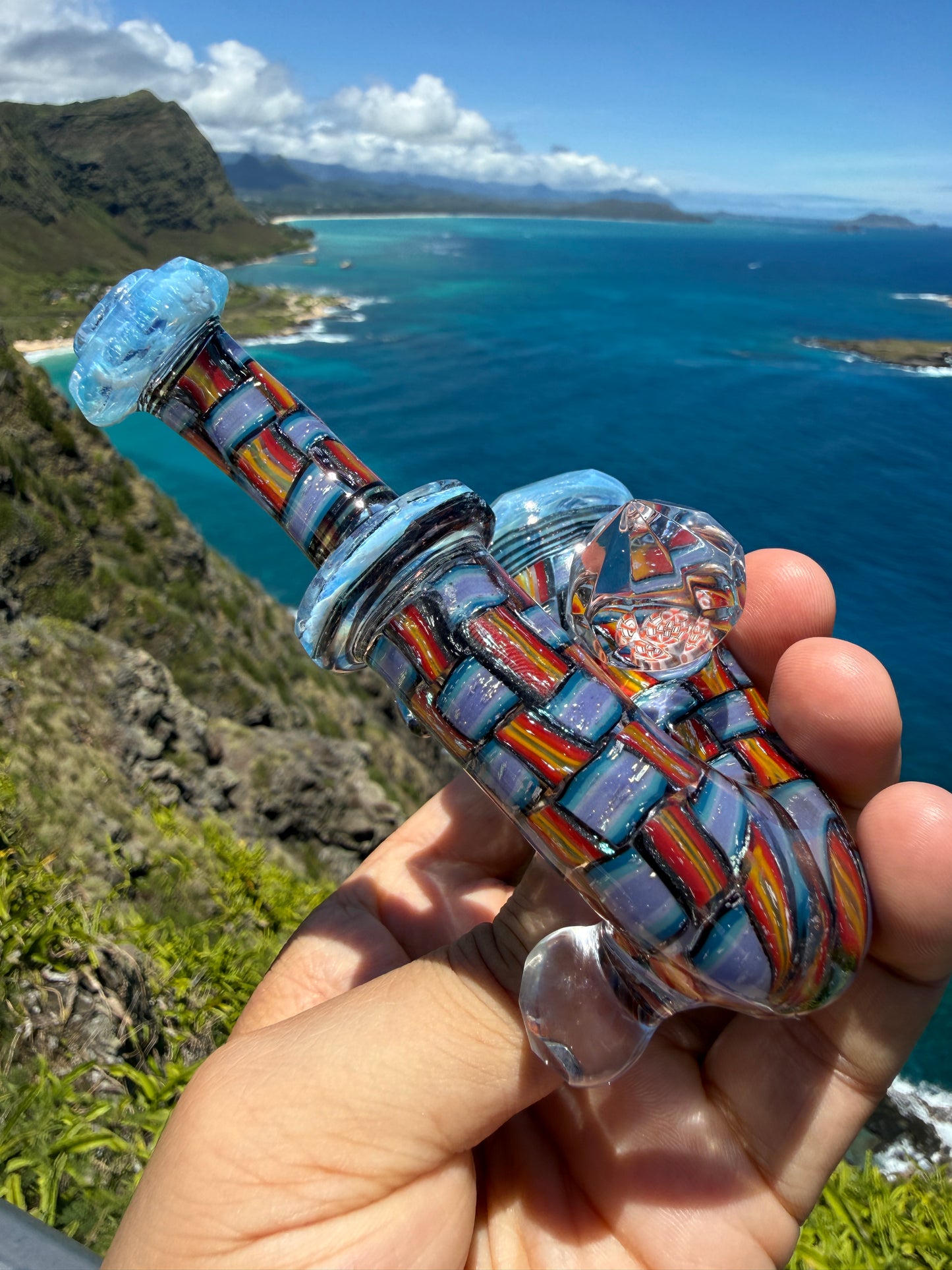 Faceted UV Fire and Ice Dichro Chip Stack Sherlock