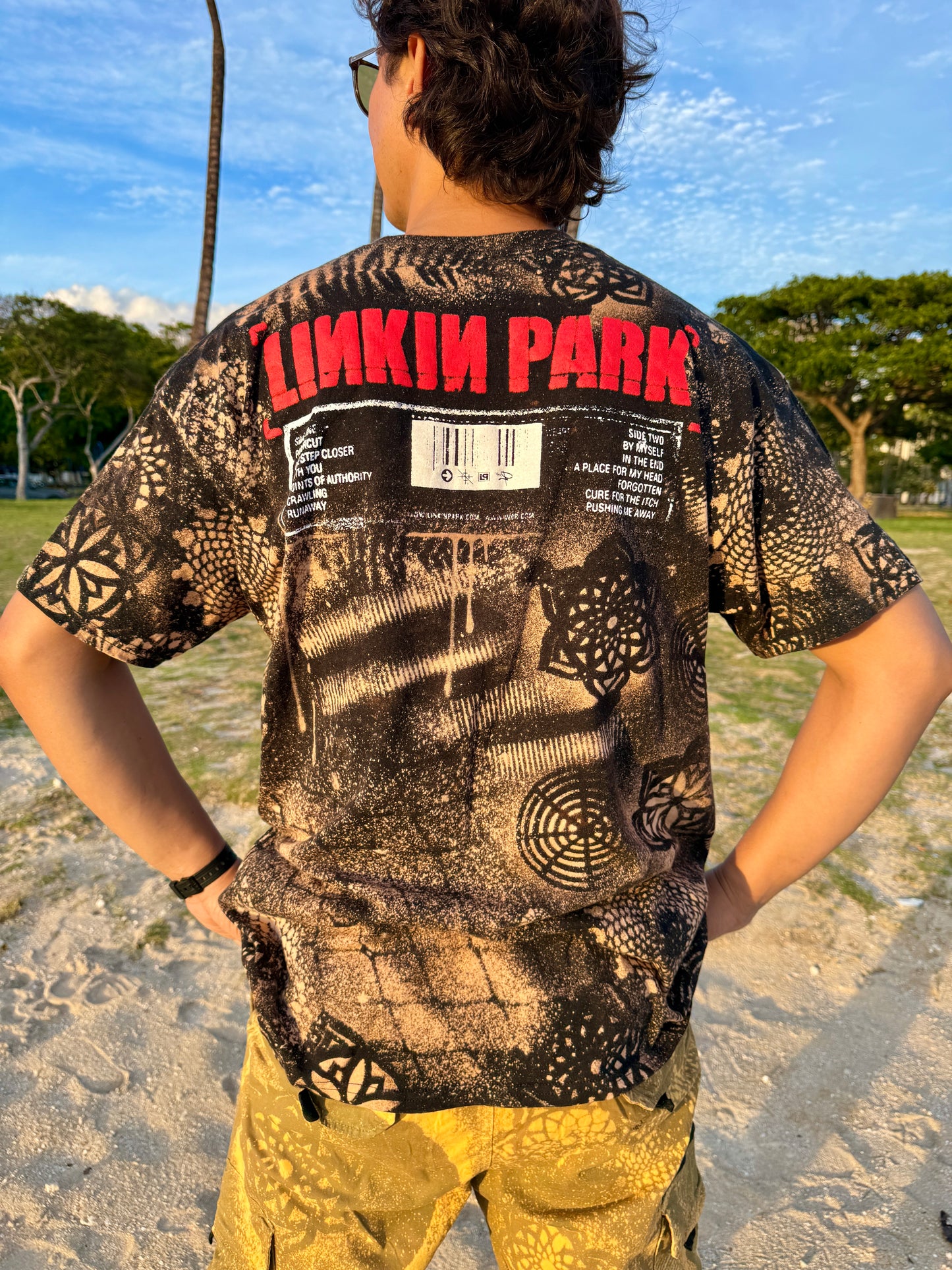 Official Linkin Park Hybrid Theory Bleach Dyed T-Shirt (XL)