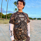 Skull REBEL Bleach Dye T-Shirt (Large)