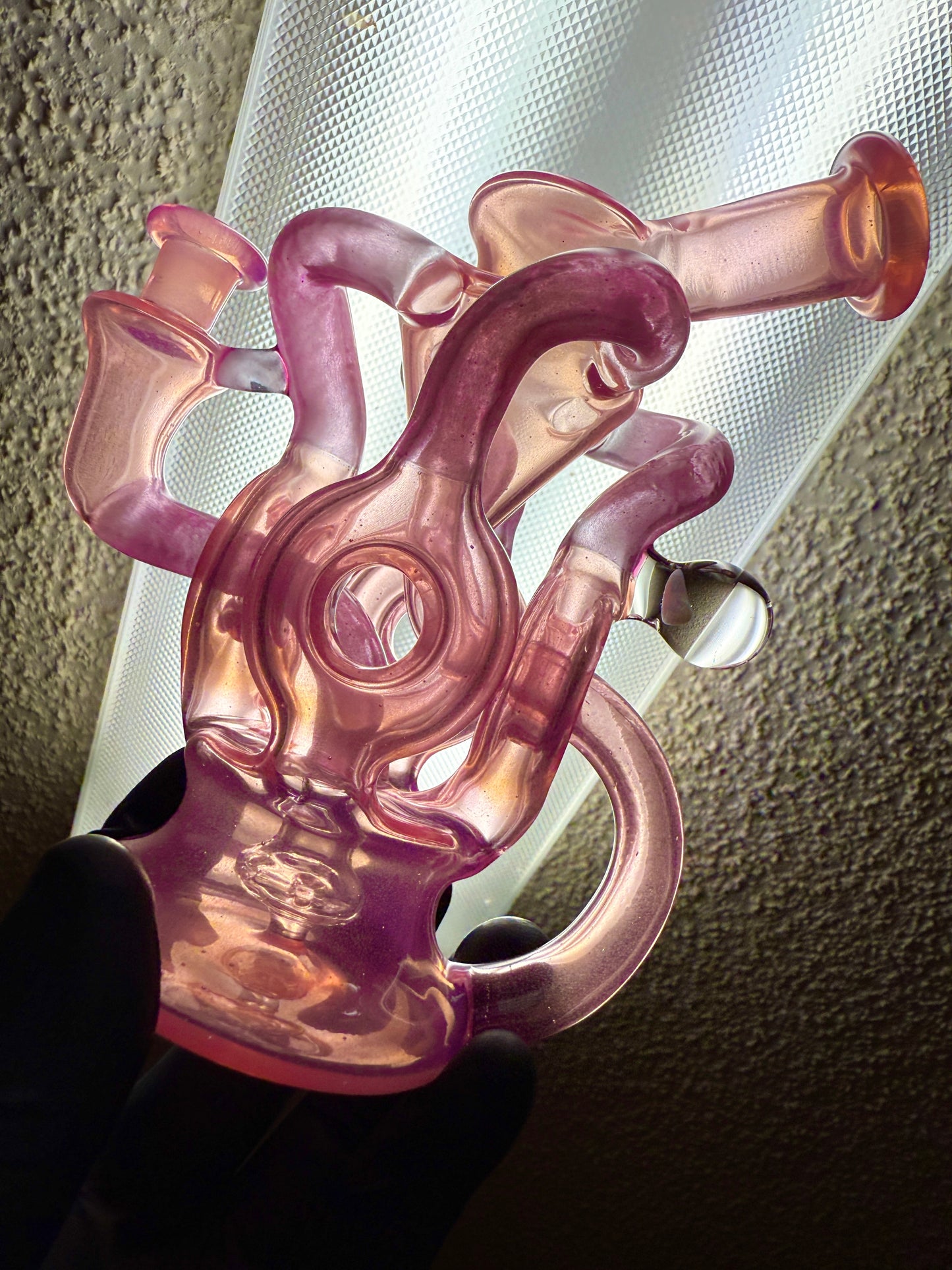 Shifty Peach & Gold Purple over UV White Satin QDR