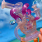 Shifty Peach & Gold Purple over UV White Satin QDR