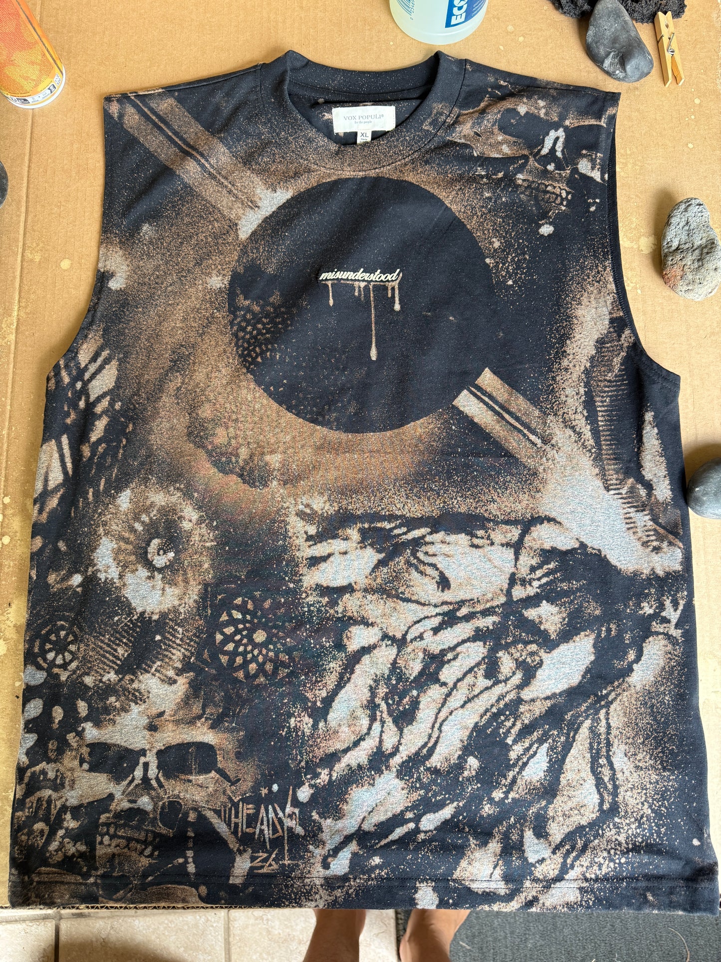 HEADY Misunderstood DOPAMINE Bleach Dyed Shirt (XL)