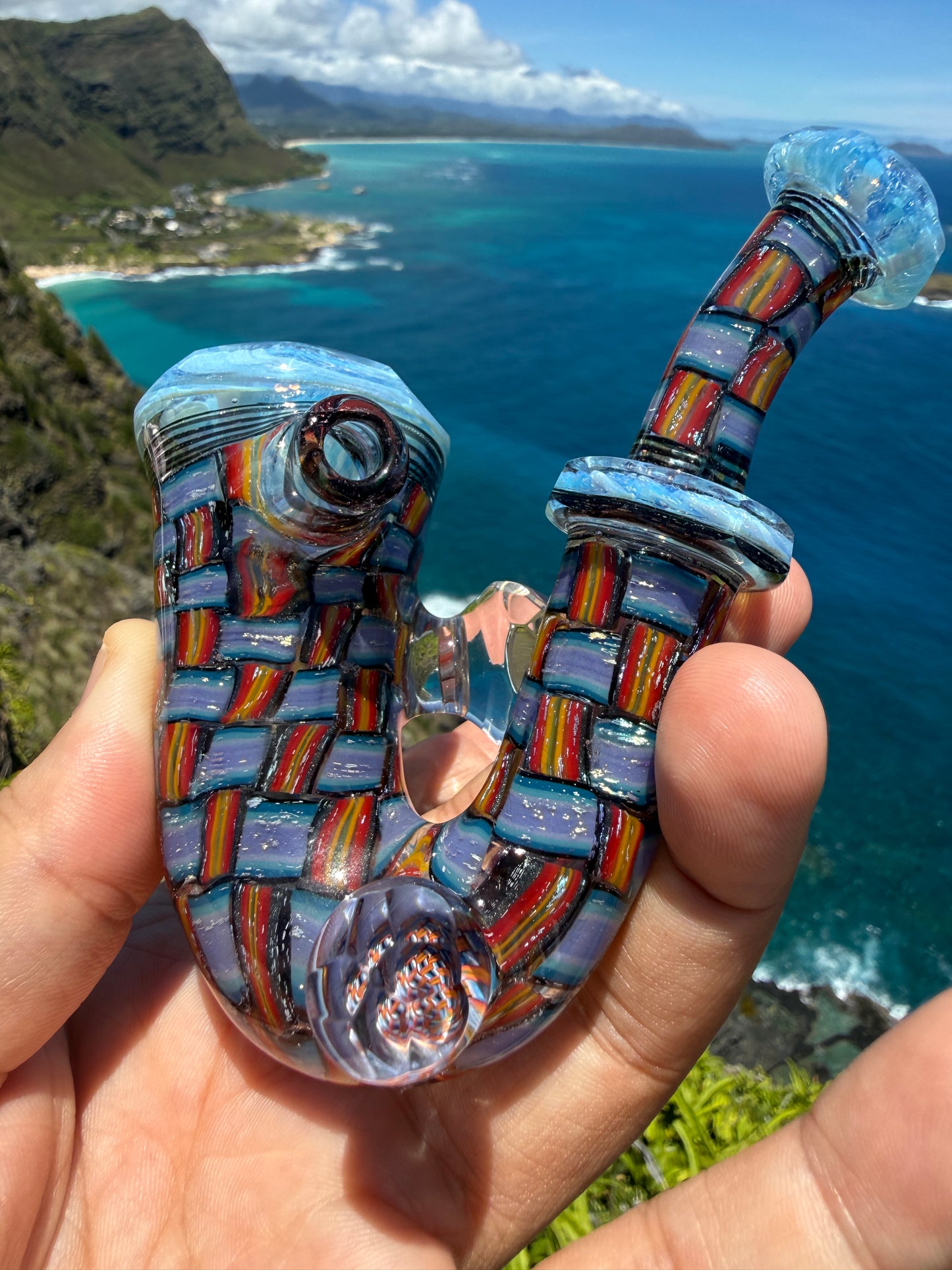 Faceted UV Fire and Ice Dichro Chip Stack Sherlock