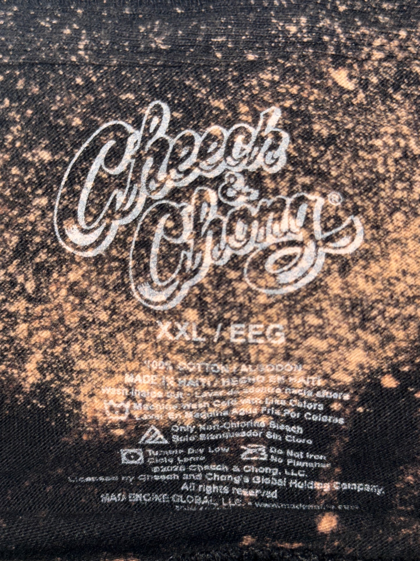 Official Cheech & Chong Bleach Dyed T-Shirt (XXL)