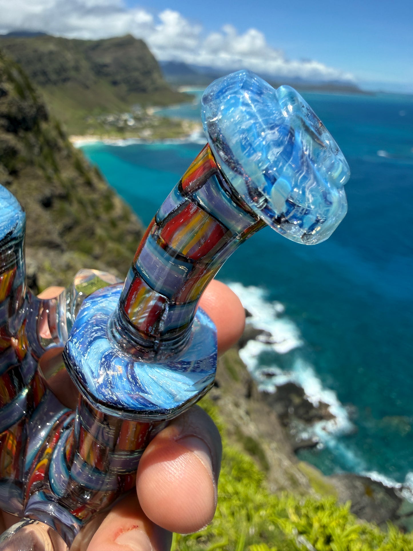 Faceted UV Fire and Ice Dichro Chip Stack Sherlock