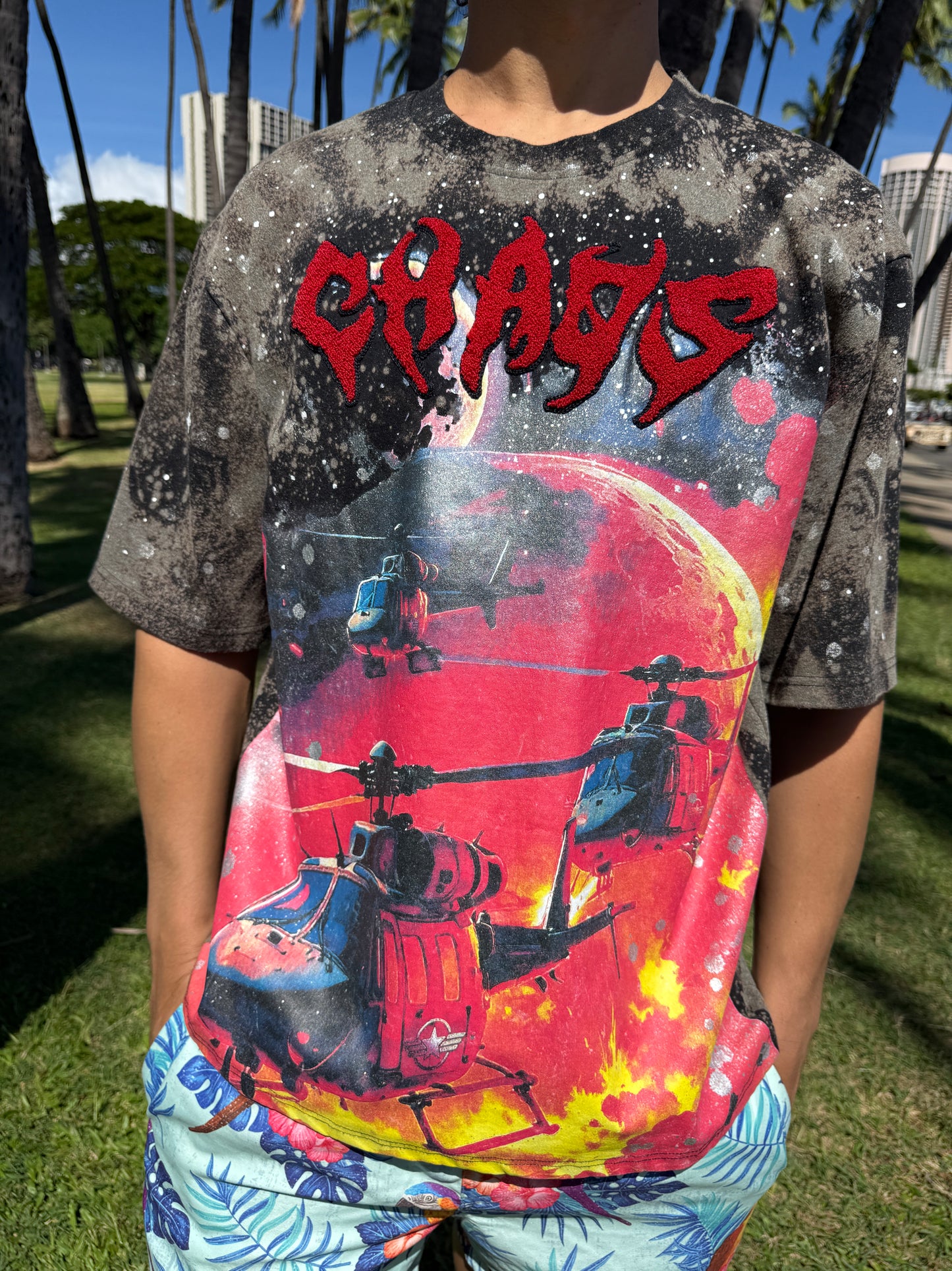 CHAOS Bleach Dye T-Shirt (Large)