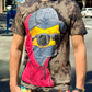 Embroidered Homies Hoodie Masked Bart Bleach Dye T-Shirt (Medium)