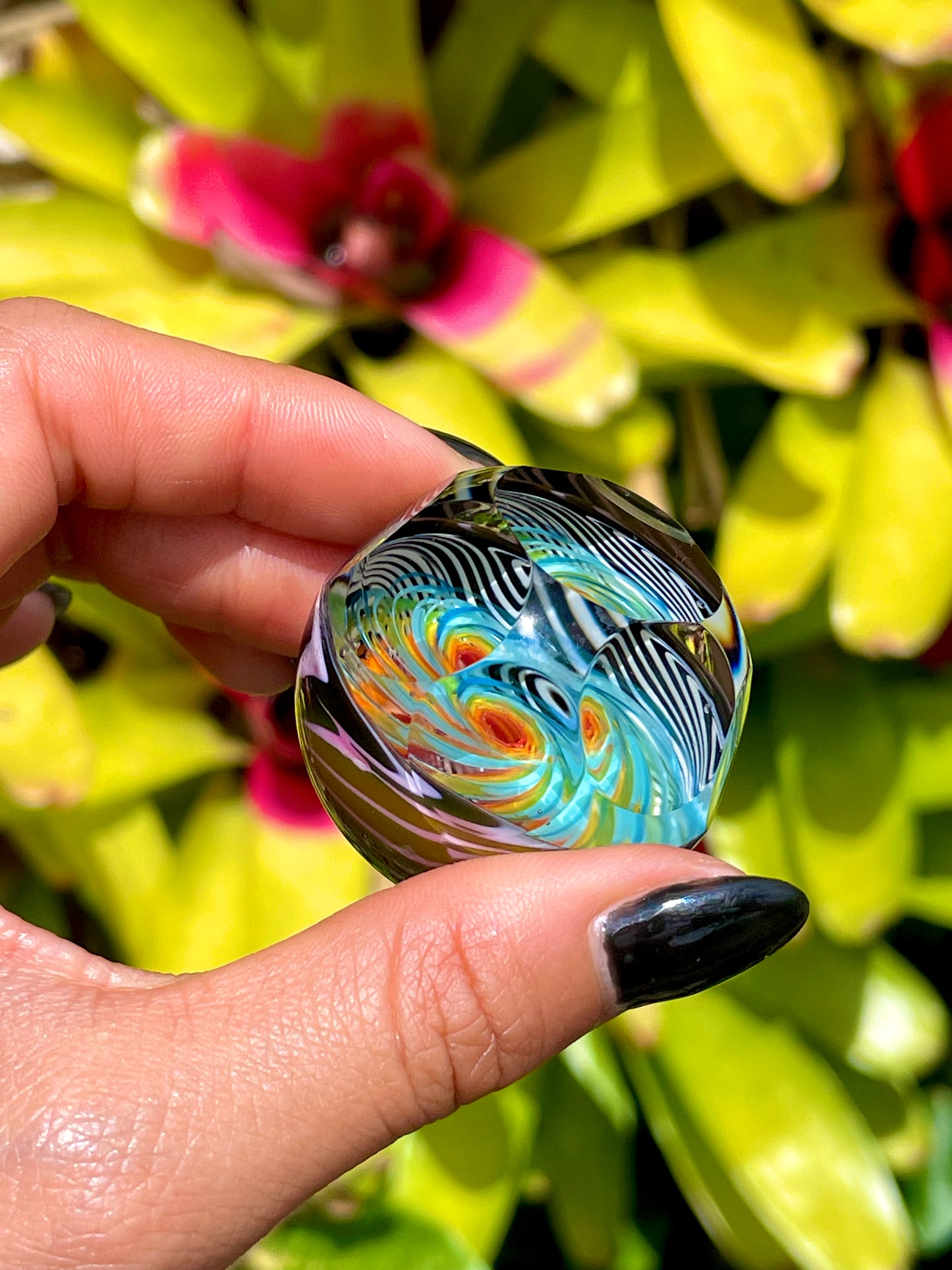 Rainbow Facet Marble (37mm)