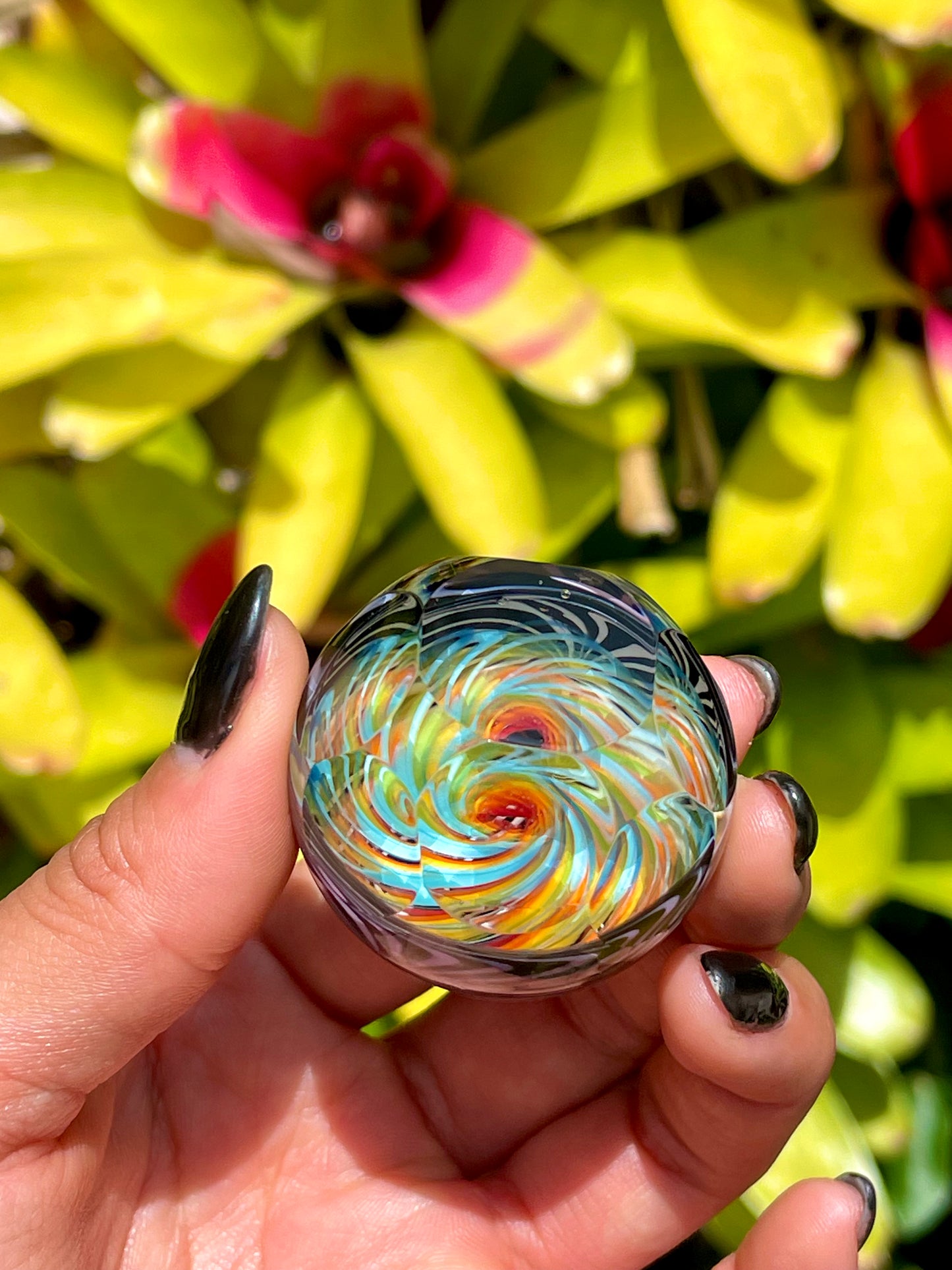 Rainbow Facet Marble (37mm)