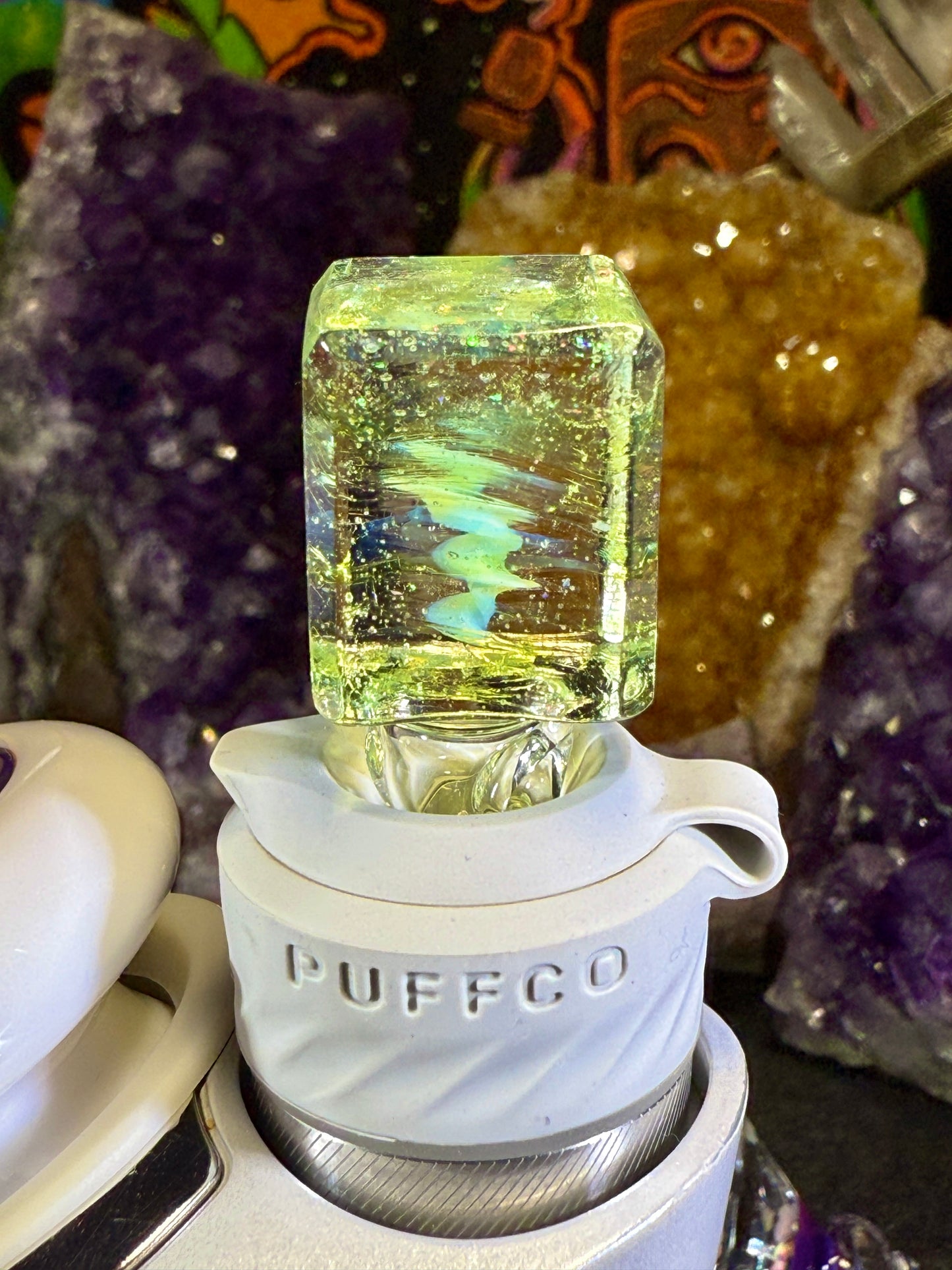 Crushed Opal Meta-Terrania and Slyme UV Cube Joystick